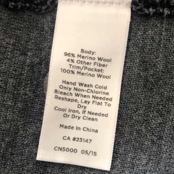 Talbots Merino Wool Open Concept Long Cardigan Sz. S Herringbone Black Gray - Picture 6 of 6